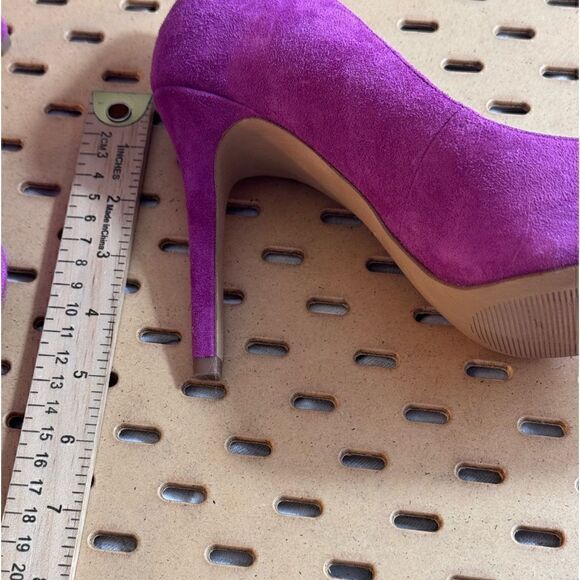 Botkier shoes Womens Sz 10 M high heels Leather suede Marci Raspberry Fizz Pump - Picture 11 of 14